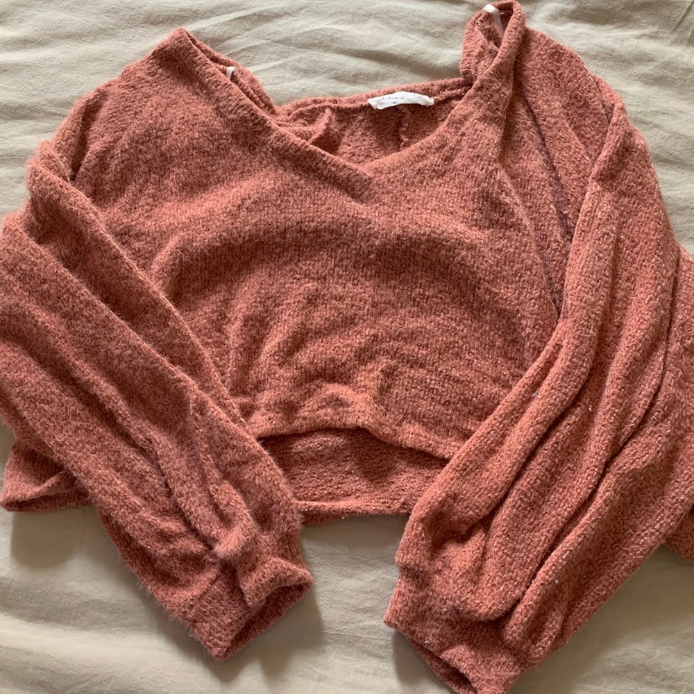 American Threads off the shoulder sweater